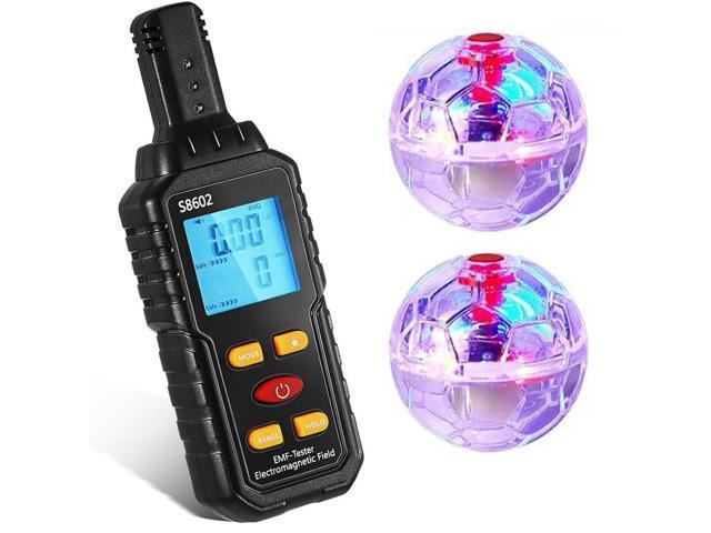 Ghost Equipment Kit, Emf Meter with 2 Motion Light Up CatBalls, Emf Meter Detector Ghost Equipment