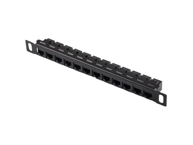Network Wire Organizer Rack For Cord Management 12 Port Patch Panel Unshielded Cat5e/Cat6 Cable