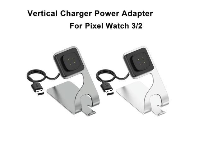 l Base Vertical Charger Power Adapter Bracket For Google Pixel Watch 3/2 Silver White