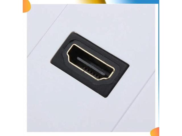 6X 1-Port Wall Face Plate Panel Cover Coupler Outlet Extender 3D 1080P White