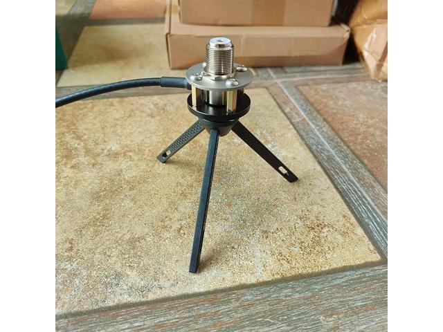 Tripod Antenna M Pipe Head Base Outdoor Portable Installation Bracket 1/4 Inch Threaded UV+ Shortwave