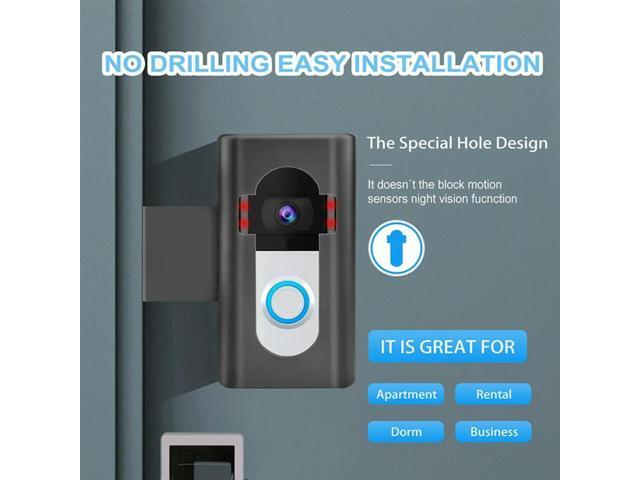 Video Doorbell Upgrade Anti-Theft Video Doorbell Bracket Drill-Free Mounting Bracket