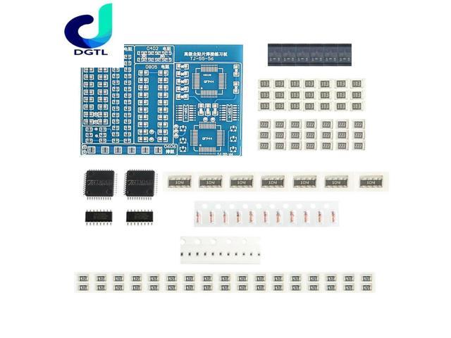1kit SMT SMD Component Welding Practice Board Soldering DIY Kit Resitor Diode Transistor By start Learning Electronic