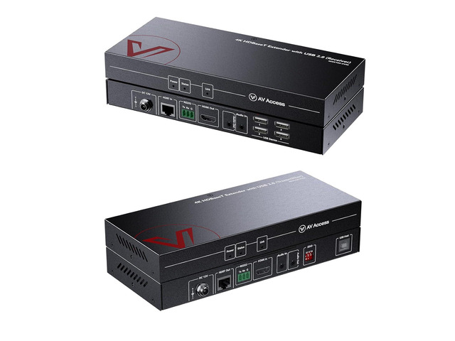 AV Access HDMI KVM Extender Over Cat6, 4K@60Hz 100m/330ft, USB 2.0