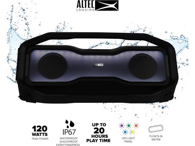 Altec Lansing Rockbox XL 2.0 Portable Bluetooth Wireless Speakers with Led Lights, IP67 Waterproof and Durable for Outdoor, 20 Hours Battery with...