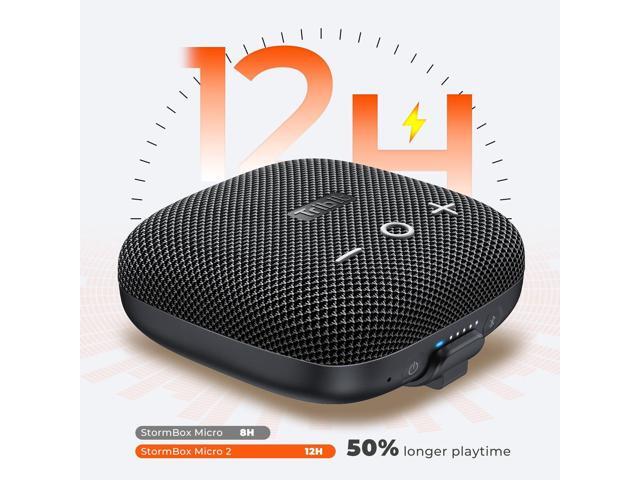 Tribit StormBox Micro 2 Wireless Portable Speaker: 10W Loud Deep Bass Sound, IP67 Waterproof Bike Speaker with Bluetooth 5.3, 12H Playtime, TWS...