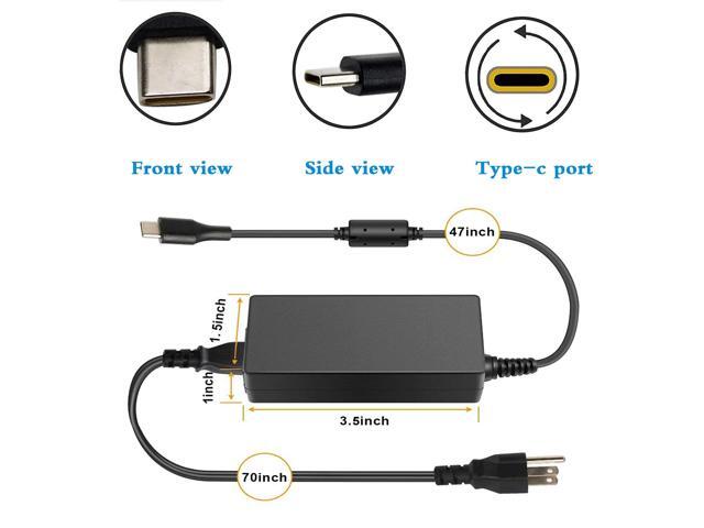65W 45W USB-C Type-C Laptop Charger Compatible with Lenovo Chromebook C330 S330 100e 300e Yoga C930 C940 730S Samsung/LG/Acer HP Spectre x360...