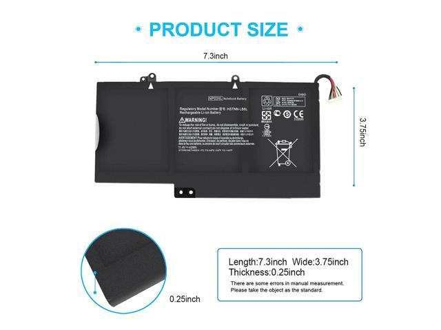 NP03XL 43Wh Battery Replacement for HP Envy X360 15-u010dx 15-u110dx 15-u111dx 15-u050ca Pavilion X360 13-a010dx 13-a110dx Fits 761230-005...