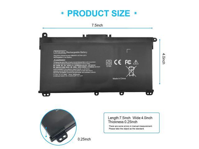 41.9WH Type TF03XL Battery Compatible with HP Pavilion 15-CC 15-CD 15-CC154CL 15-CC060WM 15-CC152OD 15-CC055OD 17-AR050WM HSTNN-IB7Y 920046-121...