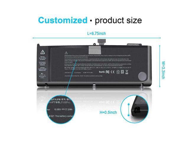 77.5WH Type A1321 Battery Replacement for Apple MacBook Pro 15' inch A1286(Mid 2009 Mid 2010 Version), MB985 MB986J/A MB986CH/A MC118 MB986...
