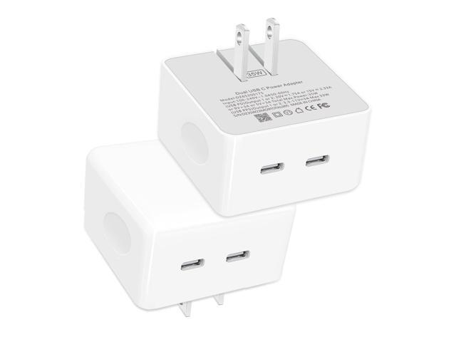 USB C Charger Block, 35W iPhone Fast Charger Dual USB C Port Compact Power Adapter for iPhone 14 Pro/14 Pro Max,13 Pro, iPad, PPS Samsung Galaxy2 Pack
