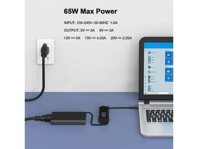 65W 45W Dell Laptop Charger USB C for Dell Latitude 5420 5520 5320 7420 7430 7400 7370 7390 7275 7285, XPS 13 7390 9350 9380 9370 9360 9310 9365...