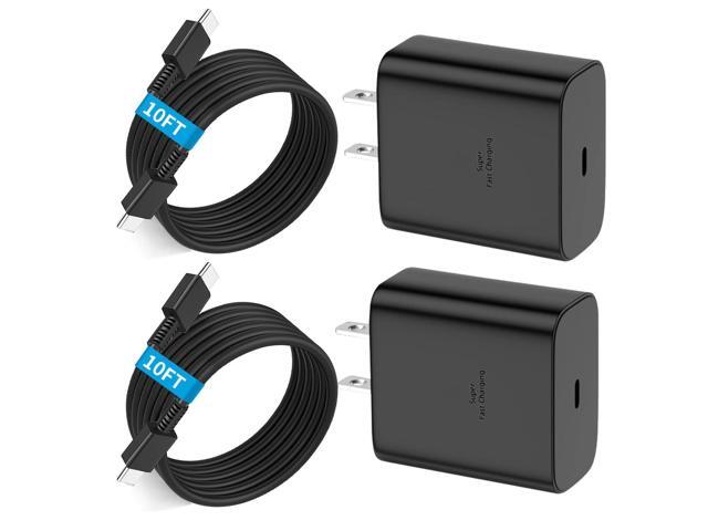 45W Super Fast Charger Type C,[2 Pack] 45W USB C Charger 10FT Long Type C Cable for Samsung Galaxy S25 Ultra/S24/S23 Ultra/S23+/S22 Ultra/S22+/Note...