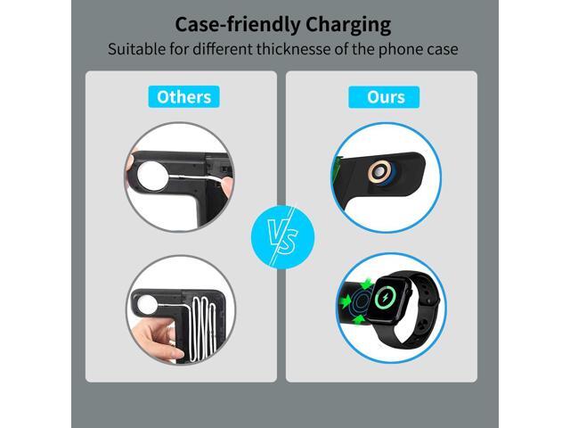 LXHY Wireless Charger iPhone Charging Station: 3 in 1 Charger Stand Multiple Devices for Apple - iPhone 16e 16 15 14 Pro Max 13 12 11 - Watch 10 9...