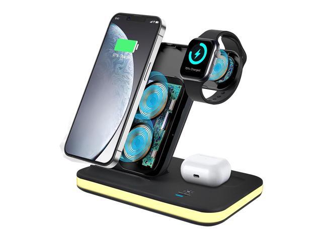 LXHY Wireless Charger iPhone Charging Station: 3 in 1 Charger Stand Multiple Devices for Apple - iPhone 16e 16 15 14 Pro Max 13 12 11 - Watch 10 9...