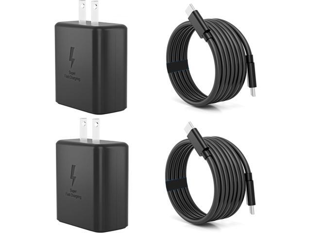 LXHY 2025 New 45W Super Fast Charger Type C USB C Android Charger with C to C Type C Fast Charging Cable 2Pack for Samsung Galaxy S25/S25+/S25...