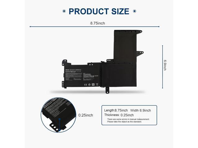LXHY 42Wh B31N1637 Battery Replacement for ASUS VivoBook F510 F510QA F510U F510UA F510UQ 15 X510 X510U X510UF X510UQ X510UAR, S15 S510U S510UA...