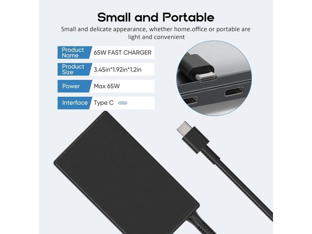 LXHY 65W Laptop USB-C Charger Compatible with HP EliteBook x360 1040 630 745 835 840 G9 845 860 G10 HP Elite x2 1012 G2 G4 G8 ProBook 440 450 455...
