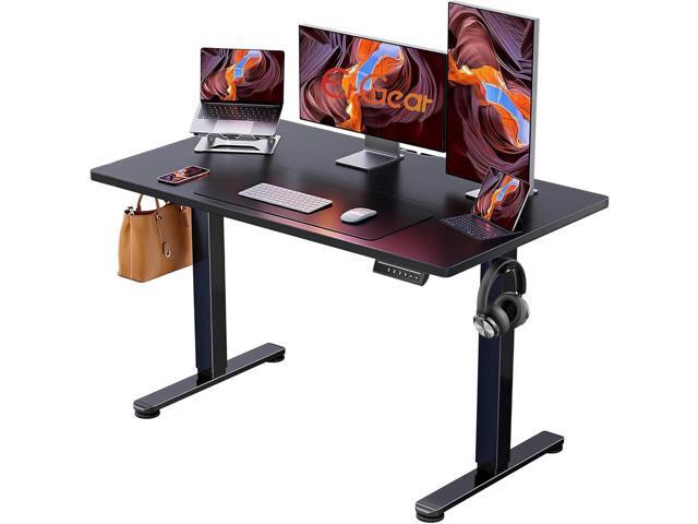 Height Adjustable Electric Standing Desk, 48 x 24 Inches Sit Stand up Desk, Memory Computer Home Office Desk, Black