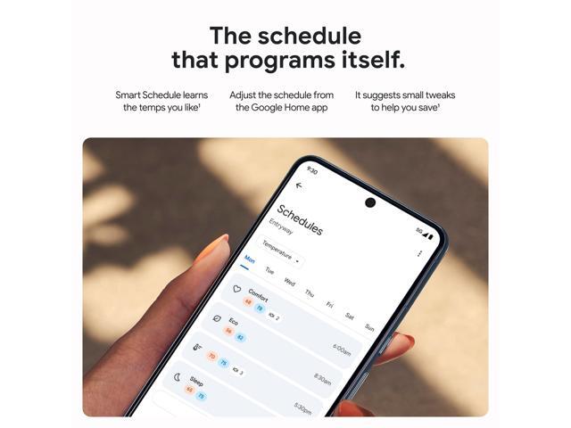 Google - Nest Learning Thermostat (4th gen) with Nest Temperature Sensor (2nd gen) - Polished Obsidian - image 4