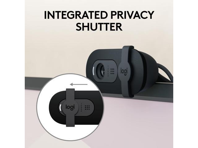 Logitech Brio 101 Full HD 1080p Webcam for Meetings, Streaming, Desktop, Laptop, PC - Built-in Mic, Shutter, USB-A, Teams, Zoom - Black