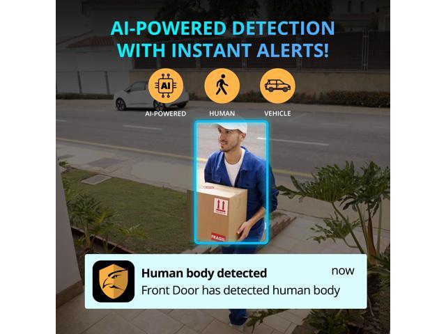 Defender - AI POWERED 4K Guard Pro Wi-Fi 6 Plug-in Power Security Camera - 2 pack - White - image 4