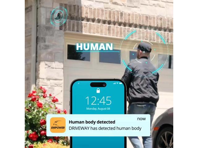 Defender - AI 4K Everwatch PTZ 360° Wi-Fi 6 Plug-in Security Camera, Color Night Vision, AI-Tracking, Easy Setup , 4 Pack - White - image 6