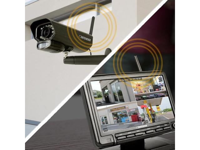 Defender - PhoenixM2 Non-WiFi. Plug-In Power Security System with 4 Metal Cameras - Black - image 4