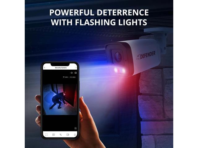 Defender - AI POWERED Sentinel 4K Ultra HD Wired 8 Channel PoE NVR Security System, 6 Metal Cameras & 1TB HDD - White - image 5