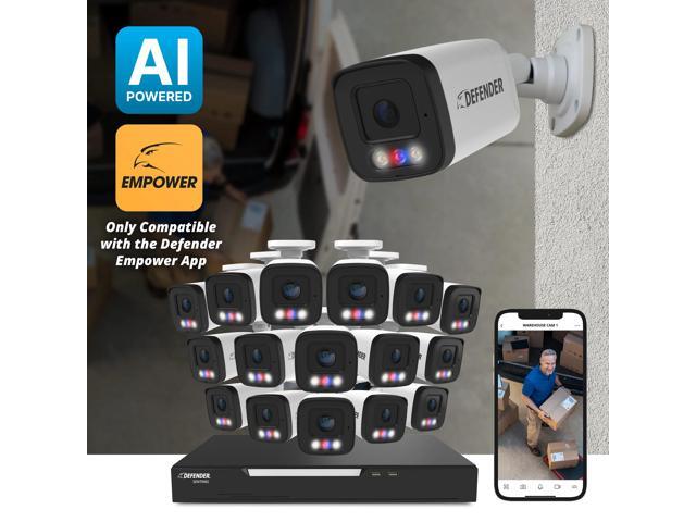 Defender - AI POWERED Sentinel 4K Ultra HD Wired 16 Channel PoE NVR Security System, 16 Metal Cameras, 12TB HDD - White - image 3