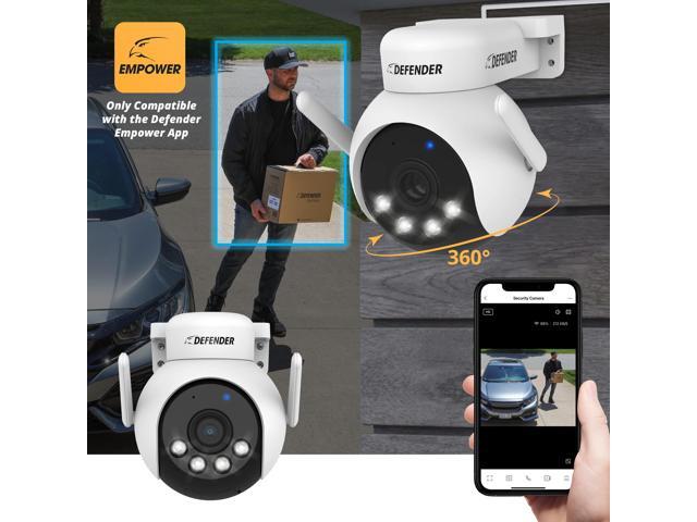 Defender - AI 4K Everwatch PTZ 360° Wi-Fi 6 Plug-in Security Camera, Color Night Vision, AI-Tracking, Simple Easy Setup - White - image 3
