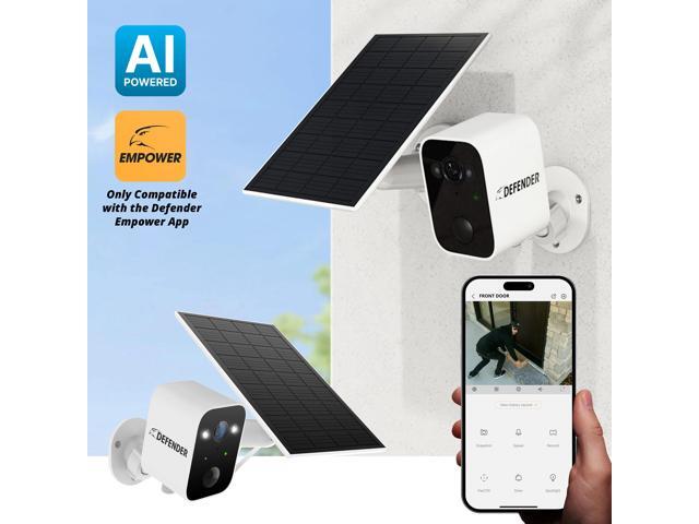 Defender - Solar Powered 4K AI Everwatch Wireless Security Camera with 3W Solar Panel, AI Detection - White - image 3