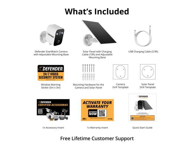 Defender - Solar Powered 4K AI Everwatch Wireless Security Camera with 3W Solar Panel, AI Detection - White - image 8