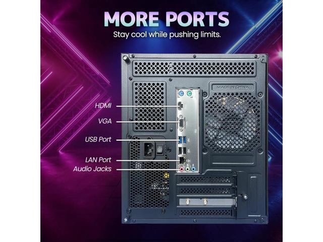 ZHICGCP Gaming Desktop PC, AMD Ryzen 5 5600GT, Radeon Graphics, 16GB Ram, 1TB SSD, Windows 11 Home Black