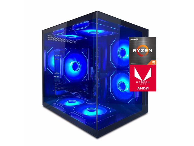ZHICGCP Gaming Desktop PC, AMD Ryzen 5 3400G,16GB Ram, 256GB SSD, Windows 11 Home Black
