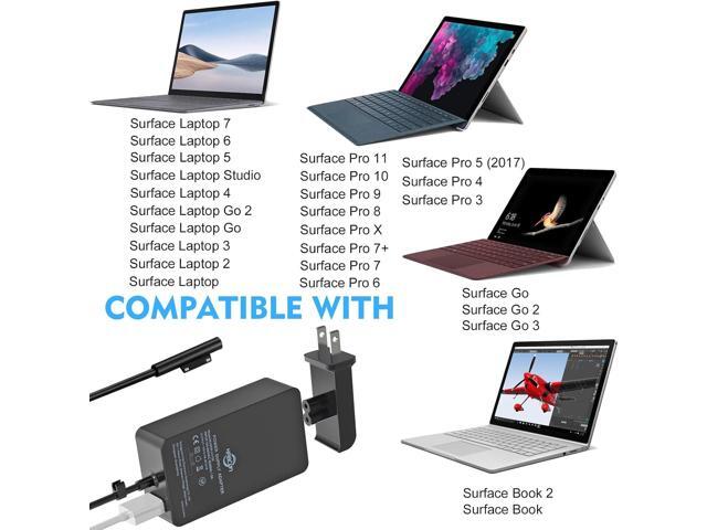 65W Surface Pro Laptop Charger for Microsoft Surface Pro 10 9 8 7+ X 7 6 5 4 3, Windows Surface Laptop 7 6 5 Studio 4 Go 3 2, Surface Go Tablet,...