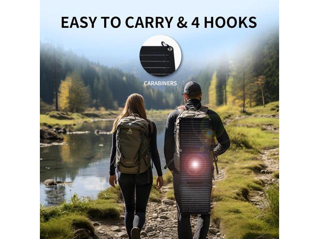 30W Portable Solar Panel,Foldable Solar Panels Charger for Camping Hiking Outdoor,IP65 ETFE Waterproof Panel Solar Kit with 3 Transfer...