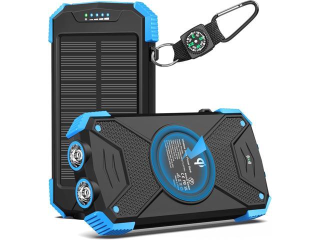 BLAVOR Solar Charger Power Bank 10,000mAh, Portable Wireless Charger, 20W Fast Charging External Battery Pack with USB C for Cell Phones, Solar...