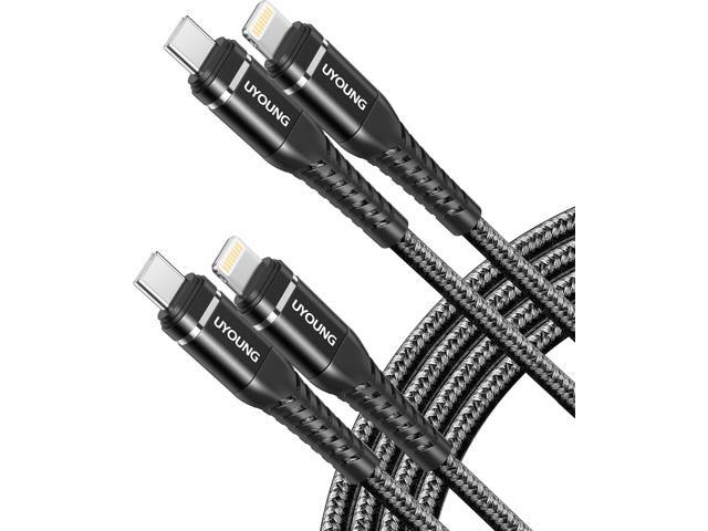 USB C to Lightning Cable 6FT 2Pack [Apple MFi Certified] iPhone Fast Charger Cable Braided Type C Fast Charging Cord Compatible with iPhone 14 13...
