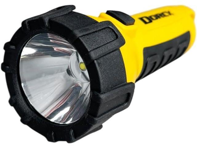 Dorcy 41-2521 Water Resistant Battery Powered Floating LED Flashlight with Carabiner Clip, Ideal for Camping and Outdoors, Bright Yellow