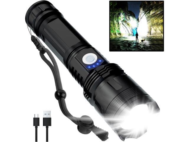 BERCOL Rechargeable Flashlights High Lumens, 90000 Lumens Super Bright LED Flash Light, 5 Modes, IPX5 Waterproof Handheld Flash Light for Home,.