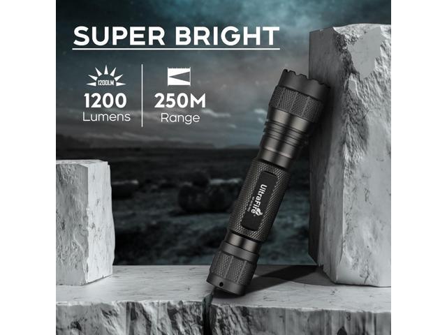 ULTRAFIRE Tactical Flashlight with Holster, 1200 High Lumens Law Enforcement LED Flashlights with Belt Holder, Police Flashlight with Holster for...