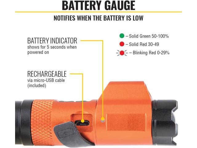 Klein Tools 56040 Magnetic LED Flashlight, 350 Lumen Rechargeable Flashlight, Twist Focus, Laser Pointer, Hands-Free, USB Charging Cable, for Work...