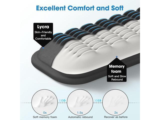 MEKASS Ergonomic Wrist Rest for Keyboard and Mouse, Soft Memory Foam Keyboard Wrist Rest Set with Non-Slip Silicone Base, Easy Typing, Pain Relief,...