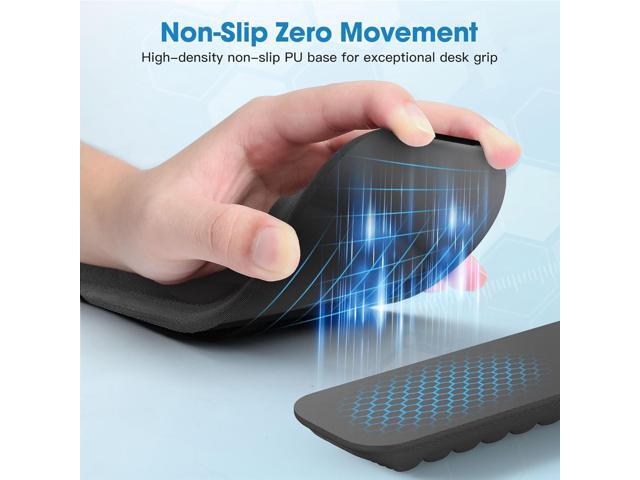 MEKASS Ergonomic Wrist Rest for Keyboard and Mouse, Soft Memory Foam Keyboard Wrist Rest Set with Non-Slip Silicone Base, Easy Typing, Pain Relief,...