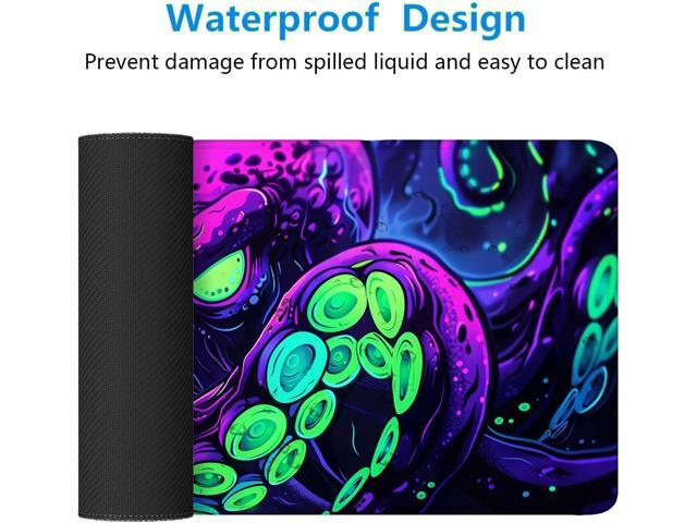 Octopus Desk Mat Gaming Mouse Pad Neon Cthulhu Monster Cool XL Mouse Pad Large Mousepad Extended Laptop Keyboard Mat Gaming Desk Pad Mouse Mat...