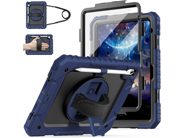 Cantis Case for iPad 11-inch (A16) 2025/ iPad 10th Generation 2022 (10.9 inch) with Screen Protector, iPad 11th Case with 360 Degree Rotating...