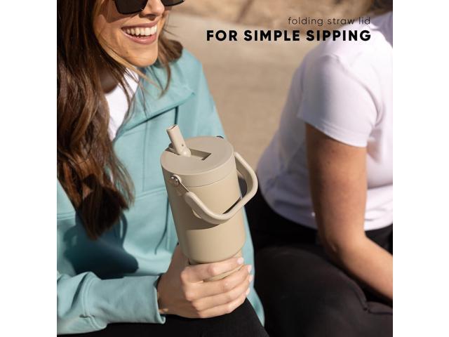 Simple Modern Trek Pivot 30oz Flip Straw Tumbler with Handle Water Bottle & Boot Interchangeable Straw & Chug Lids Insulated Stainless...