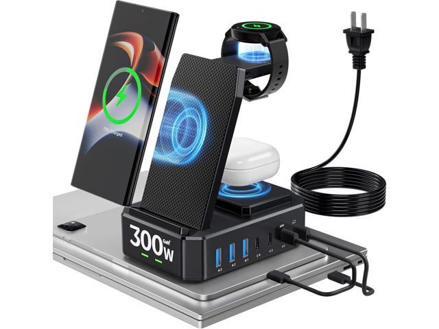 Wireless Charger for Samsung,300W 10 in 1 Wireless Charging Station, 65W USB C Fast Charging Stand for Samsung S25 Ultra/S24/S23/S22/Note 20,Galaxy...