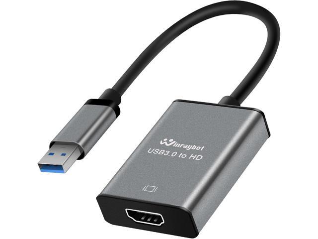 USB to HDMI Adapter for Laptop,USB hub,USB A 3.0 to HDMI Display Expander (USB 3.0-Silver)
